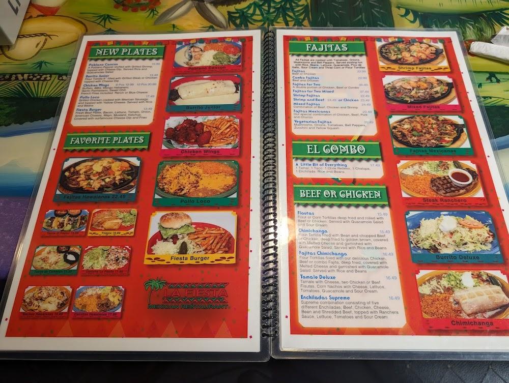 La Fiesta Mexican Restaurant Menu image 2